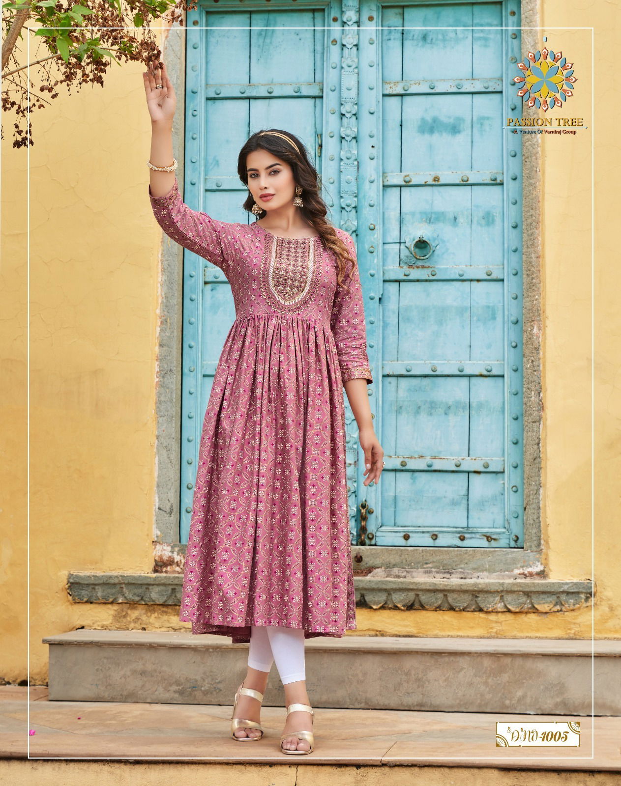 Monza Vol 1 By Passion Tree Nayra Cut Designer Kurtis
